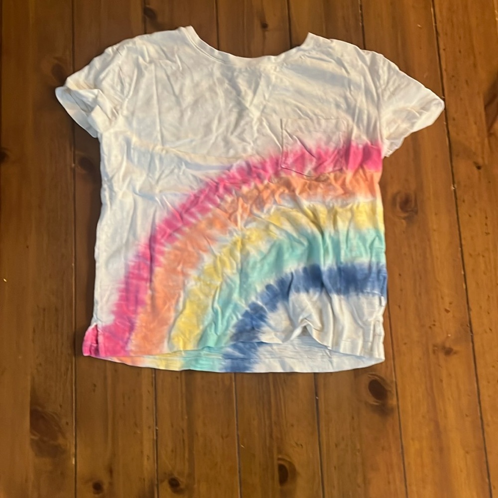 Kids tie dyed rainbow shirt